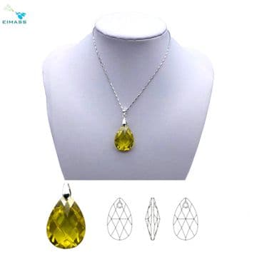 Citrine Teardrop Shape Pendant - EIMASS® Elements Zircon Gifts
