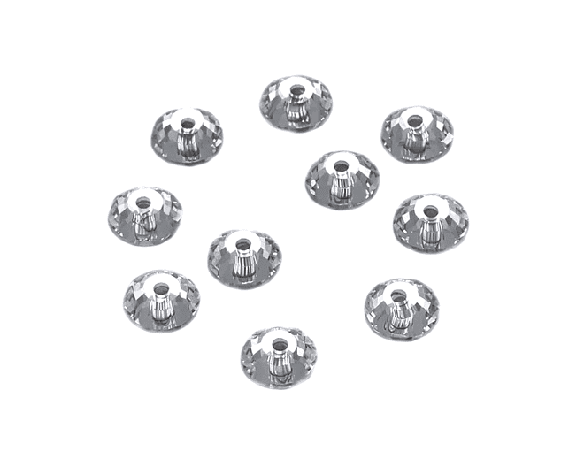 Clear Crystal Centre Hole, EIMASS® 7787 Flat-Back Sew on Glass Crystals