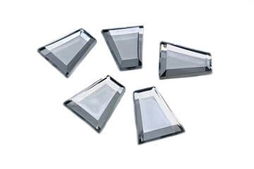 Clear Crystal, EIMASS® Acrylic Coffin Shaped Flat Back Rhinestone