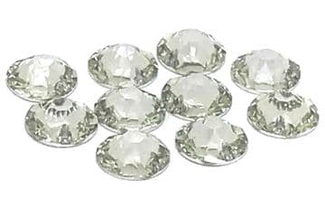 Clear Crystal, EIMASS® Resin Round Sew Or Glue On Crystals, Flat Back Rhinestones