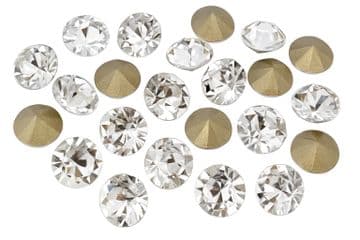 Clear Crystal Foiled Chatons, EIMASS® Point Back Crystals