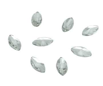 Clear Crystal Navette Horse Eye (4x8mm), (5x10mm),EIMASS® 8830 Tiny Glass Crystals - Nail Art