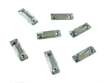 Clear Crystal Oblong Shape, EIMASS® Resin Sew on Glue on Crystals