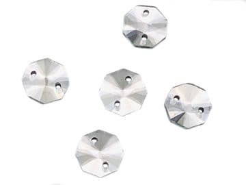 Clear Crystal Octagon, EIMASS® 3533 Sew on Glue on Cut Glass Flat Back Crystals