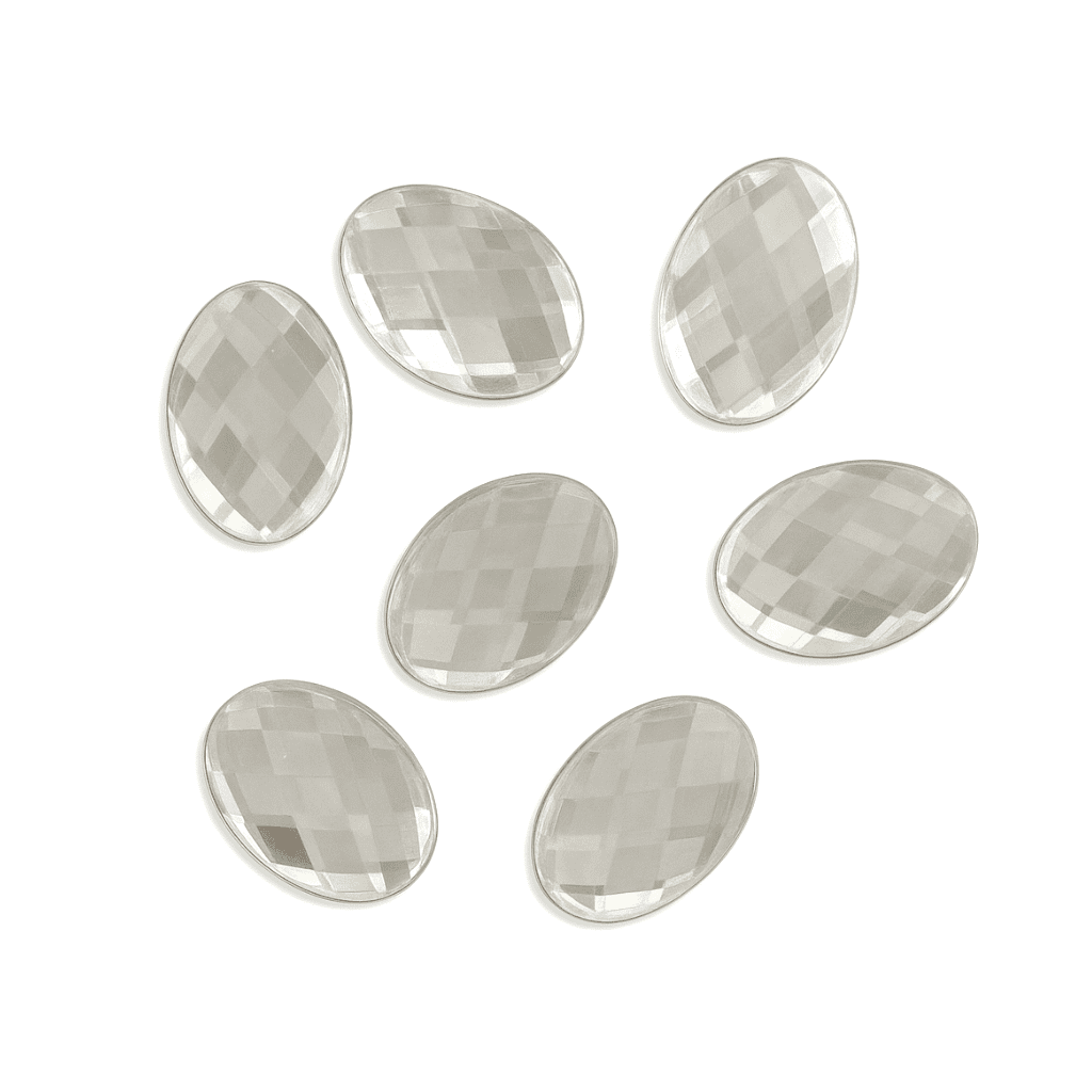 Clear Crystal Oval EIMASS Acrylic Flat Back Rhinestones