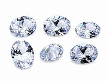 Clear Crystal Oval, EIMASS® Unfoiled Point Back Glass Oval Shape