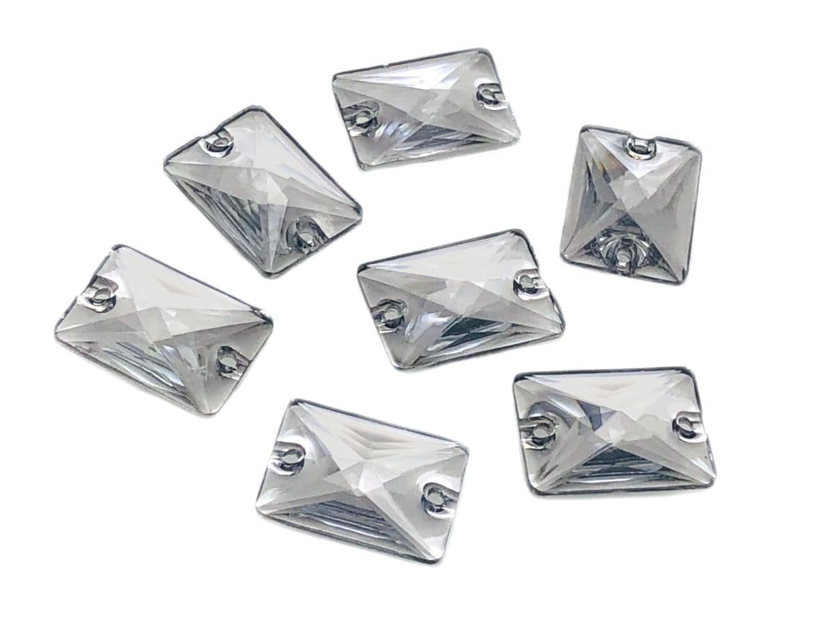 Clear Crystal Rectangle Shape EIMASS Resin Sew on Glue on Crystals