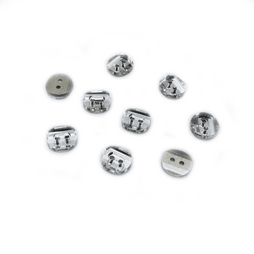 Clear Crystal Round Flat Buttons, EIMASS® Exquisite Range Cut Glass Sewing