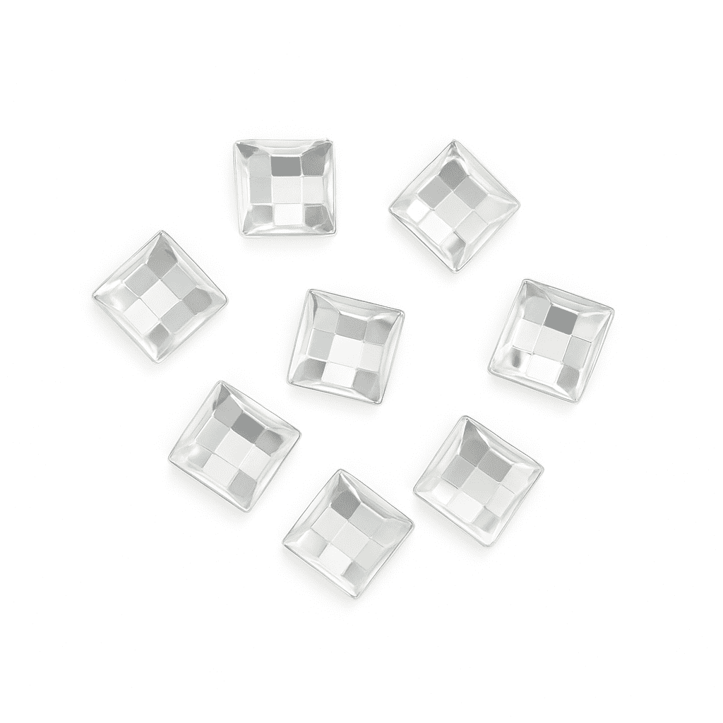 Clear Crystal Square EIMASS Acrylic Flat Back Rhinestones