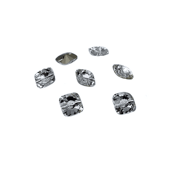 Clear Crystal Square Rivoli Buttons, EIMASS® Exquisite Range Cut Glass Sewing