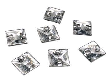 Clear Crystal Square Shape, EIMASS® Resin Sew on Glue on Crystals