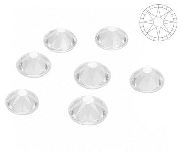 Clear Crystal Star Cut, EIMASS® 8878 Exquisite Non Hot Fix Flat Back Crystals, Global Brand