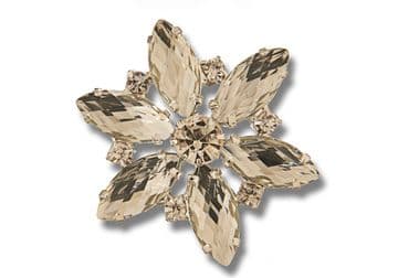 Clear Crystal Style 8730 EIMASS® Sew or Glue on Jewelled Applique for Wedding Dress, Costumes