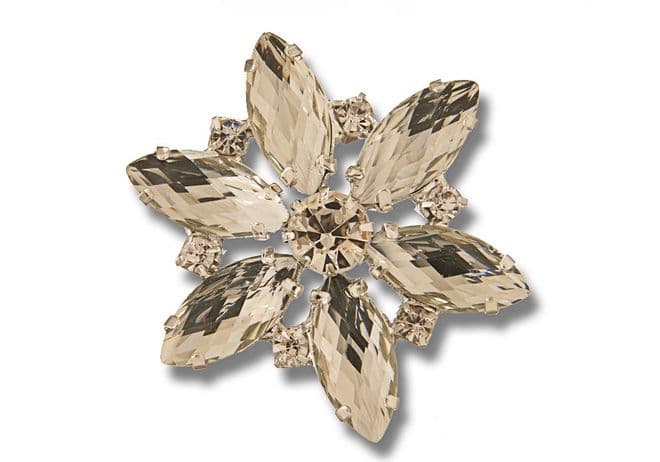 Clear Crystal Style 8730 EIMASS® Sew or Glue on Jewelled Applique for Wedding Dress, Costumes