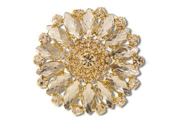 Clear Crystal Style 8740 EIMASS® Sew or Glue on Jewelled Applique for Wedding Dress, Costumes