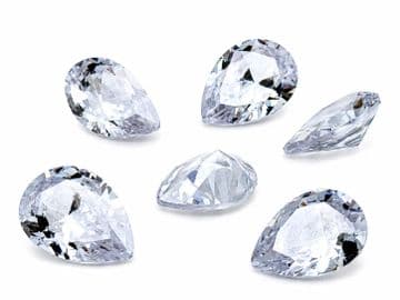 Clear Crystal Teardrop, EIMASS® Unfoiled Point Back Glass Pear drop