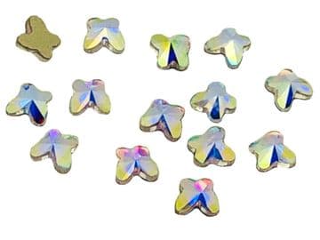 Crystal AB Butterfly (4x5mm), EIMASS® 8830 Tiny Glass Crystals - Nail Art