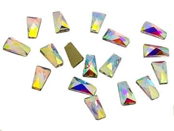 Crystal AB Coffin (3x6mm), EIMASS® 8830 Tiny Glass Crystals - Nail Art