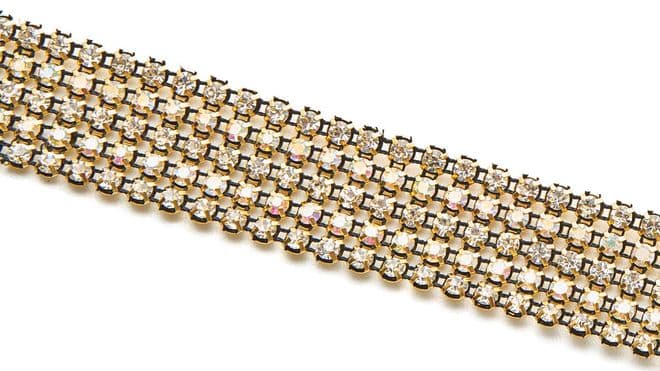 Crystal & AB EIMASS® Bridal Dress Belt Sash Jewelled Lace Trim