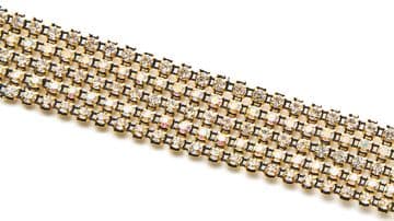 Crystal & AB EIMASS® Bridal Dress Belt Sash Jewelled Lace Trim