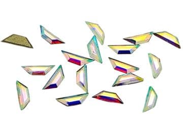 Crystal AB Half Moon (2x6mm), EIMASS® 8830 Tiny Glass Crystals - Nail Art