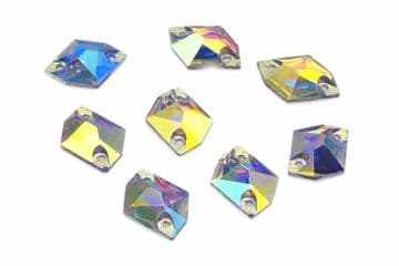 Crystal AB Hexagon, EIMASS® 8868 Exquisite Range Sew on Glue on Flat Back Crystals