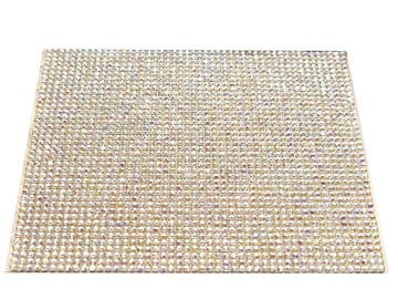Crystal AB Hot Fix Rhinestone Mesh, EIMASS® Crystal Mesh, Rhinestone Transfer Sheet