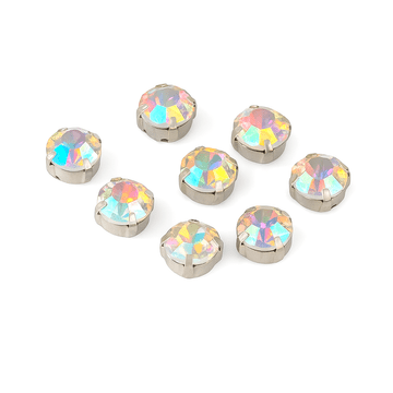 Crystal AB in Silver Setting Rose Montees, EIMASS® 3555 Range Single Claw Crystals