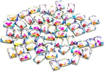 Crystal AB Rectangle, EIMASS® Tiny Resin Crystals