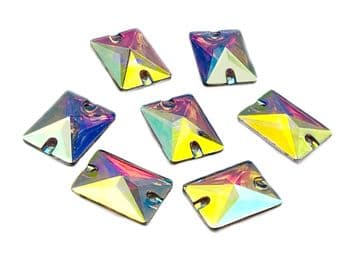 Crystal AB Rectangle Shape, EIMASS® Resin Sew on Glue on Crystals