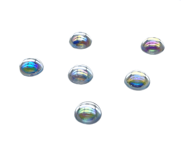 Crystal AB Round Cabochon, EIMASS® Acrylic Flat Back Rhinestones