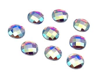 Crystal AB Round Grid Hot Fix (8mm), EIMASS® 7737 Tiny Glass Crystals