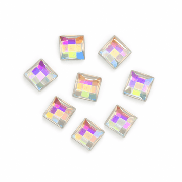 Crystal AB Square, EIMASS® Acrylic Flat Back Rhinestones