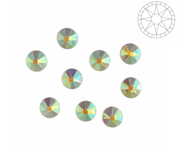 Crystal AB Star Cut, EIMASS® 8898 Exquisite Hot Fix Flat Back Glass Crystals, Global Brand