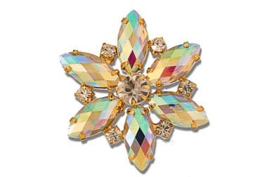 Crystal AB Style 8730 EIMASS® Sew or Glue on Jewelled Applique for Wedding Dress, Costumes