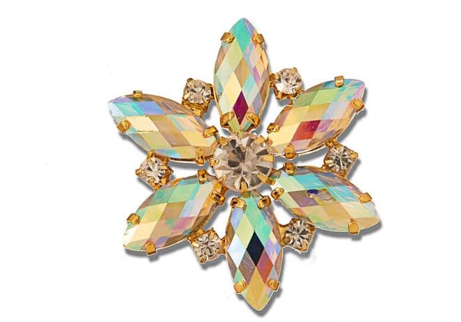 Crystal AB Style 8730 EIMASS® Sew or Glue on Jewelled Applique for Wedding Dress, Costumes