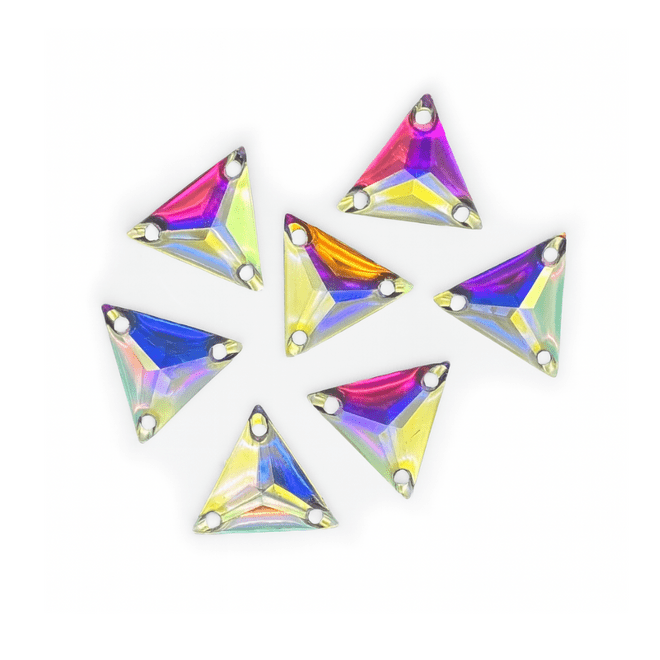 Crystal AB Triangle, EIMASS® Resin Crystals, Sew on Glue on Stones