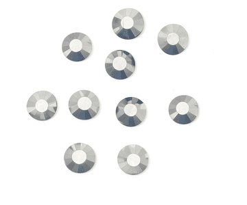 Crystal Hematite Silver, EIMASS® 7767 Range Flat Back Hot Fix Glass Rhinestones