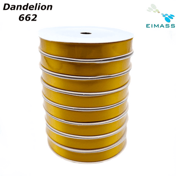 Dandelion (662) Premium Double Sided EIMASS® Satin Ribbons 6mm 10mm 15mm 20mm 25mm 38mm