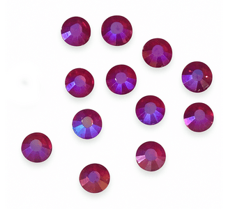 Dark Siam AB, EIMASS® 7767 Range Flat Back Hot Fix Glass Rhinestones