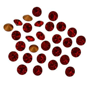 Dark Siam Ruby Point Back Crytals, EIMASS® World Class Foiled Chatons