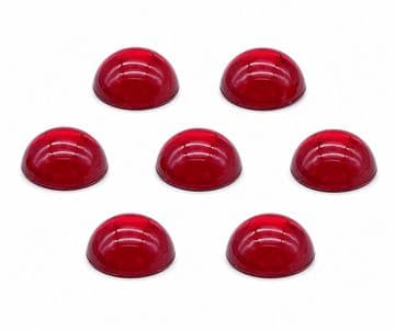 Dark Siam Ruby Round Cabochon, EIMASS® Acrylic Flat Back Rhinestones