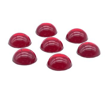 Dark Siam Ruby Round Cabochon, EIMASS® Acrylic Flat Back Rhinestones