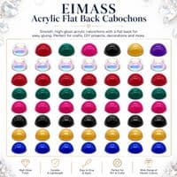 EIMASS Acrylic Flat Back Cabochon Rhinestones
