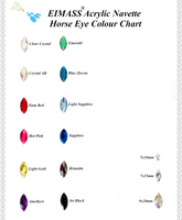 EIMASS Acrylic Flat Back Navette Horse Eye Rhinestones