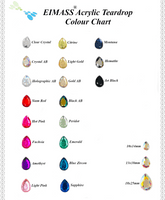 EIMASS Acrylic Flat Back Teardrop Rhinestones