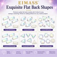 EIMASS Flat Back Shapes, Oblong, Oval, Triangle, Hexagon, Random, Rectangle