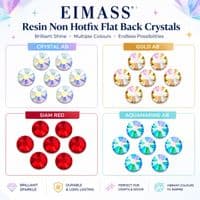 EIMASS Resin Non Hot fix Flat Back Rhinestones