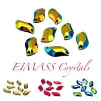 EIMASS Resin Random Shape Sew or Glue on Flat Back Crystals