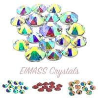 EIMASS Resin Round Sew on Flat Back Crystals